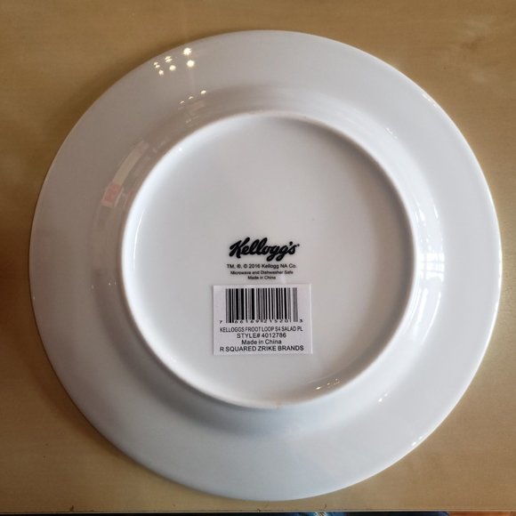 Kellogg's Retro Cereal Luncheon / Salad Plates - Set of 4 - Fruit Loops - Picture 3 of 12